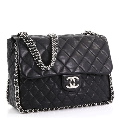 small chanel quilted chain bag|chanel wallet on chain size.